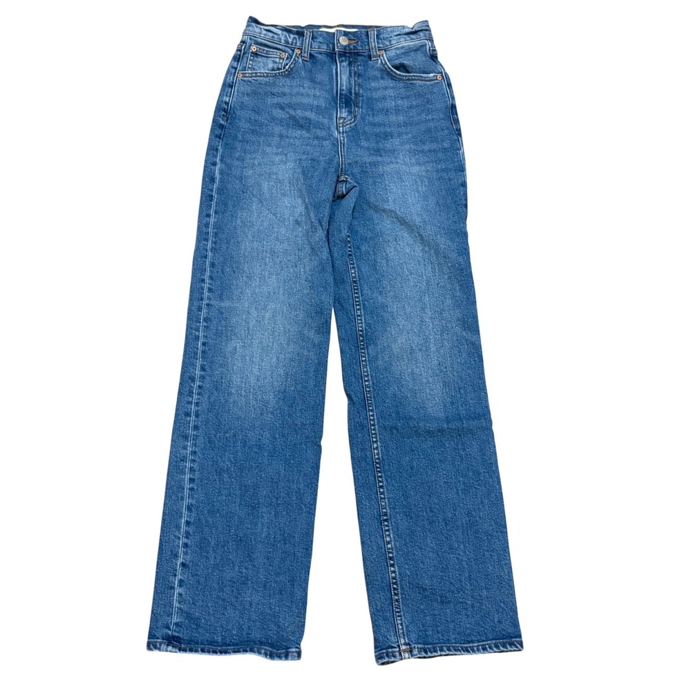 Denim Forum Aritzia Jean Women 25 Blue Arlo High Rise Straight Minimalist Casual